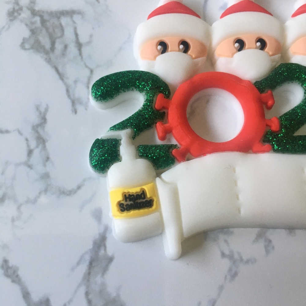 Family of 3 2020 Coronavirus Quarantine Ornament - Picture 3 of 7